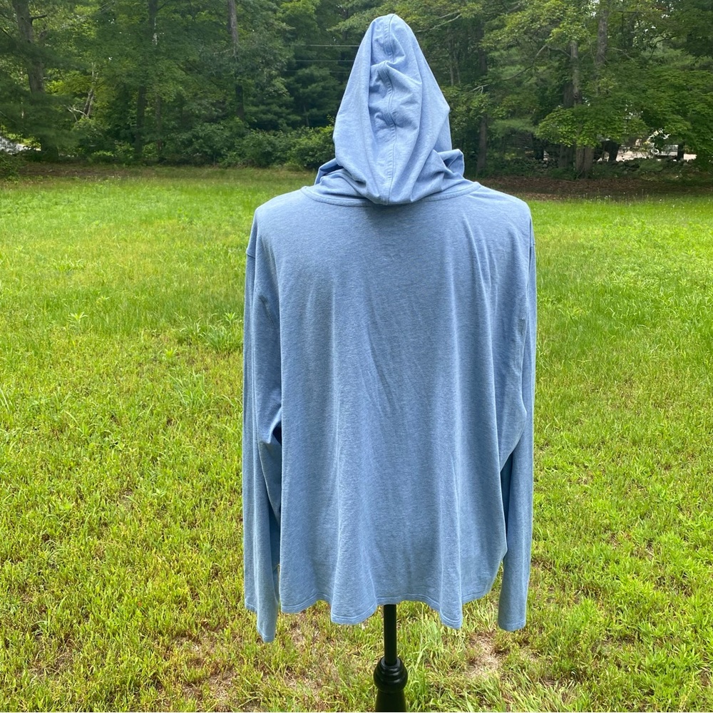COOLIBAR TOP SEASIDE HOODIE ZIP FRONT POCKETS BLUE UPF 50 PLUS SIZE 3X - Picture 11 of 15